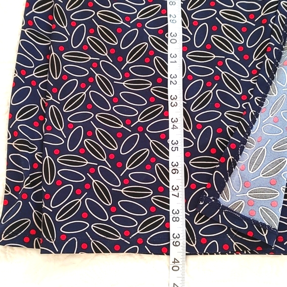 Anne Klein Dress Midi Floral Stretch Faux Wrap Tie Belt V-Neck 3/4 Sleeve Size M - Picture 9 of 10